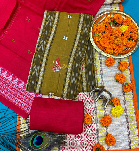 Pure cotton unstitched suit set