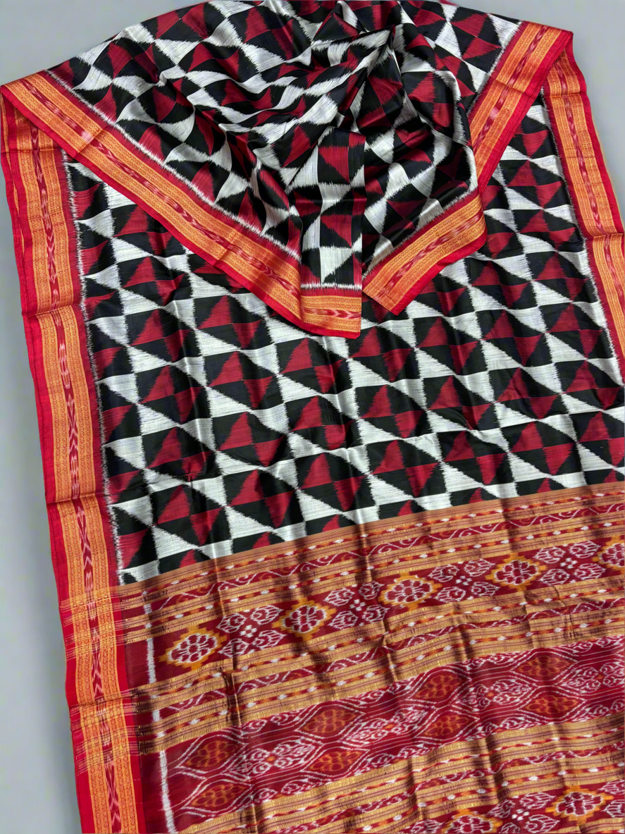 Pataka khandua silk saree