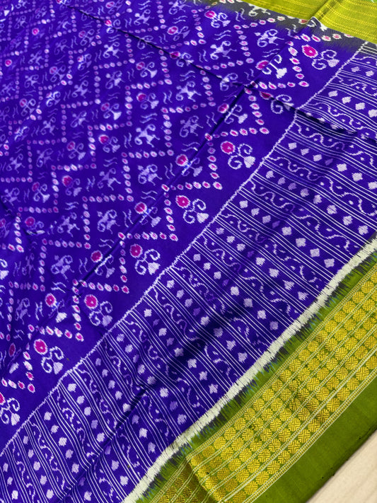 Half tissue Sambalpuri pure silk saree