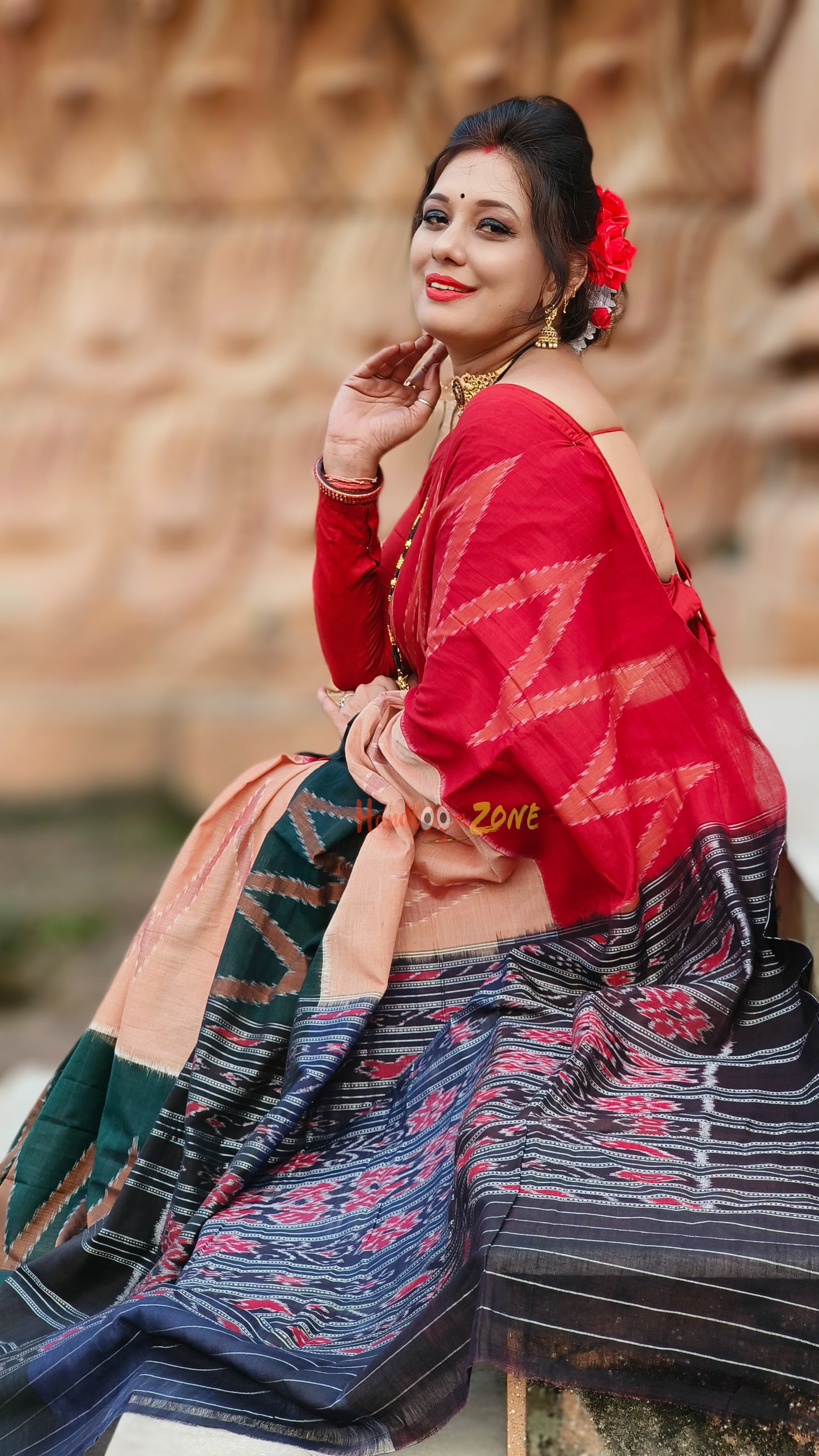 Exclusive 3d cotton saree