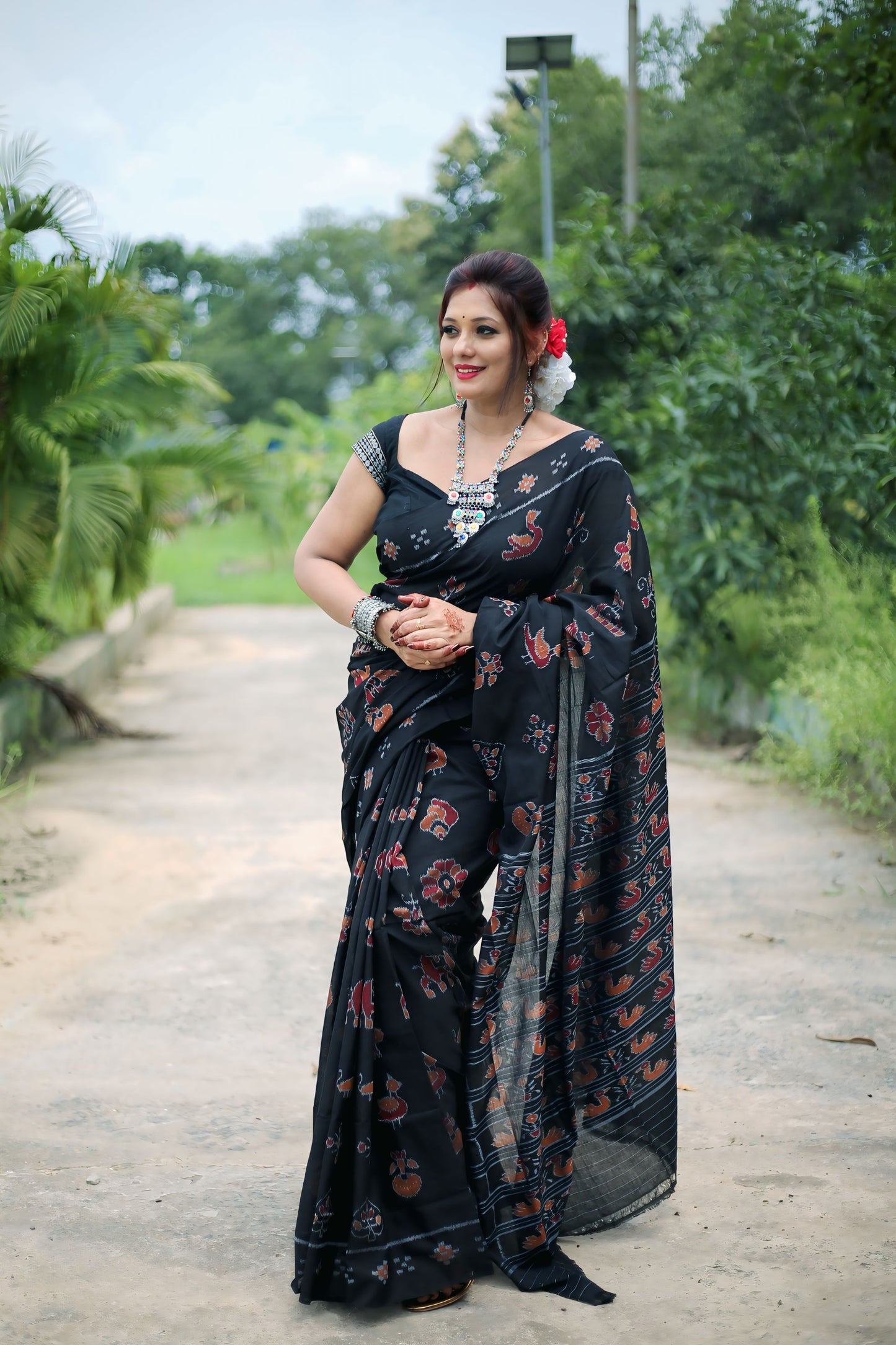 Contemporary khandua nabarangi cotton saree