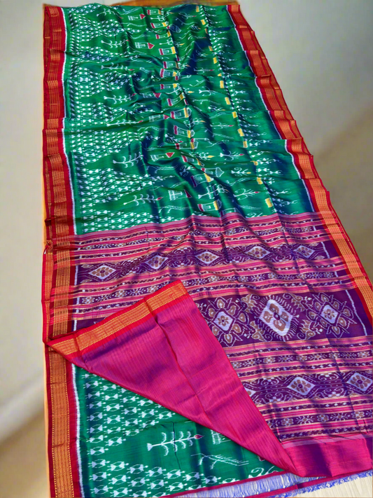 Tribal temple khandua silk saree
