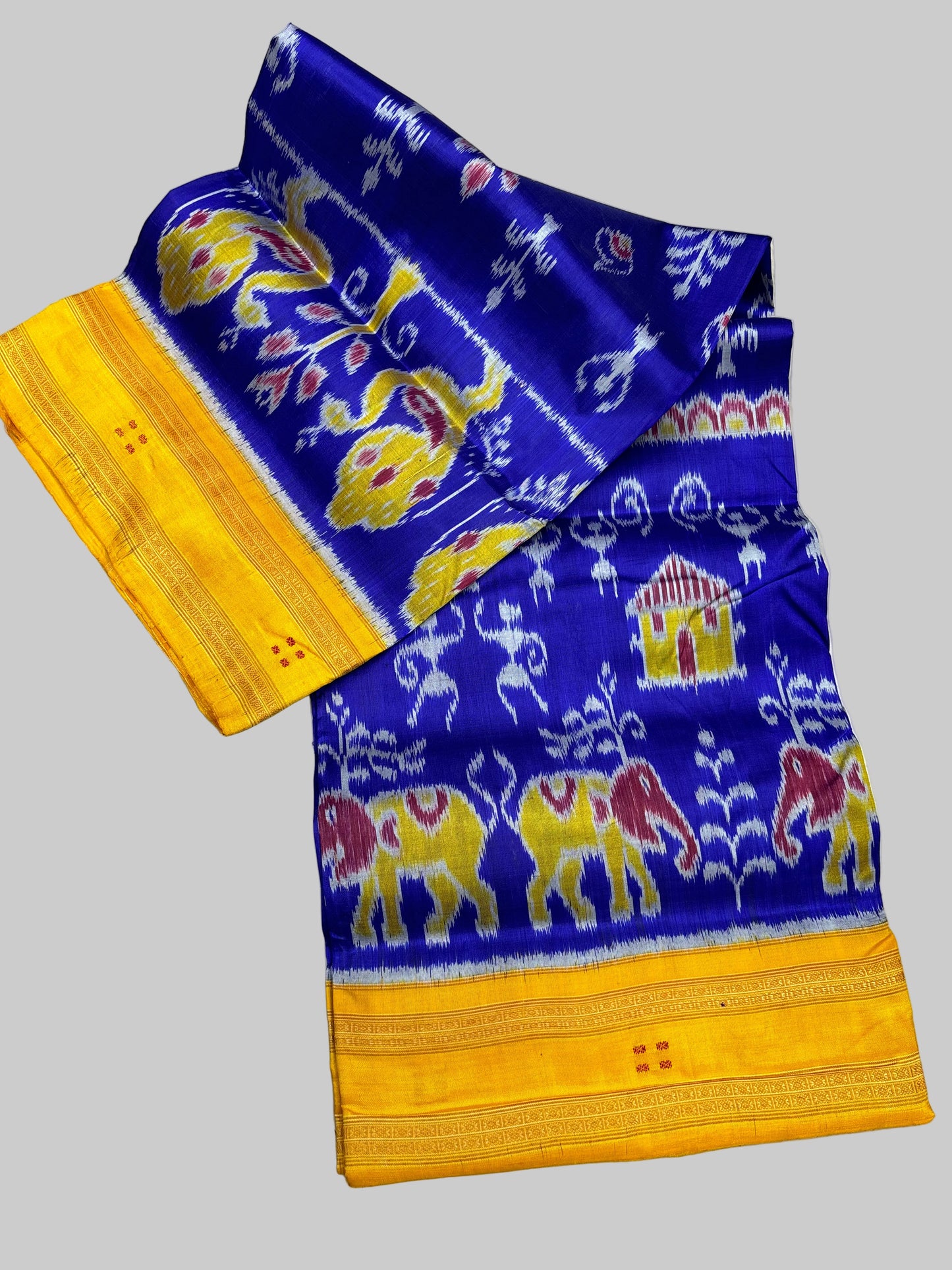 Exclusive elephant scot khandua silk saree
