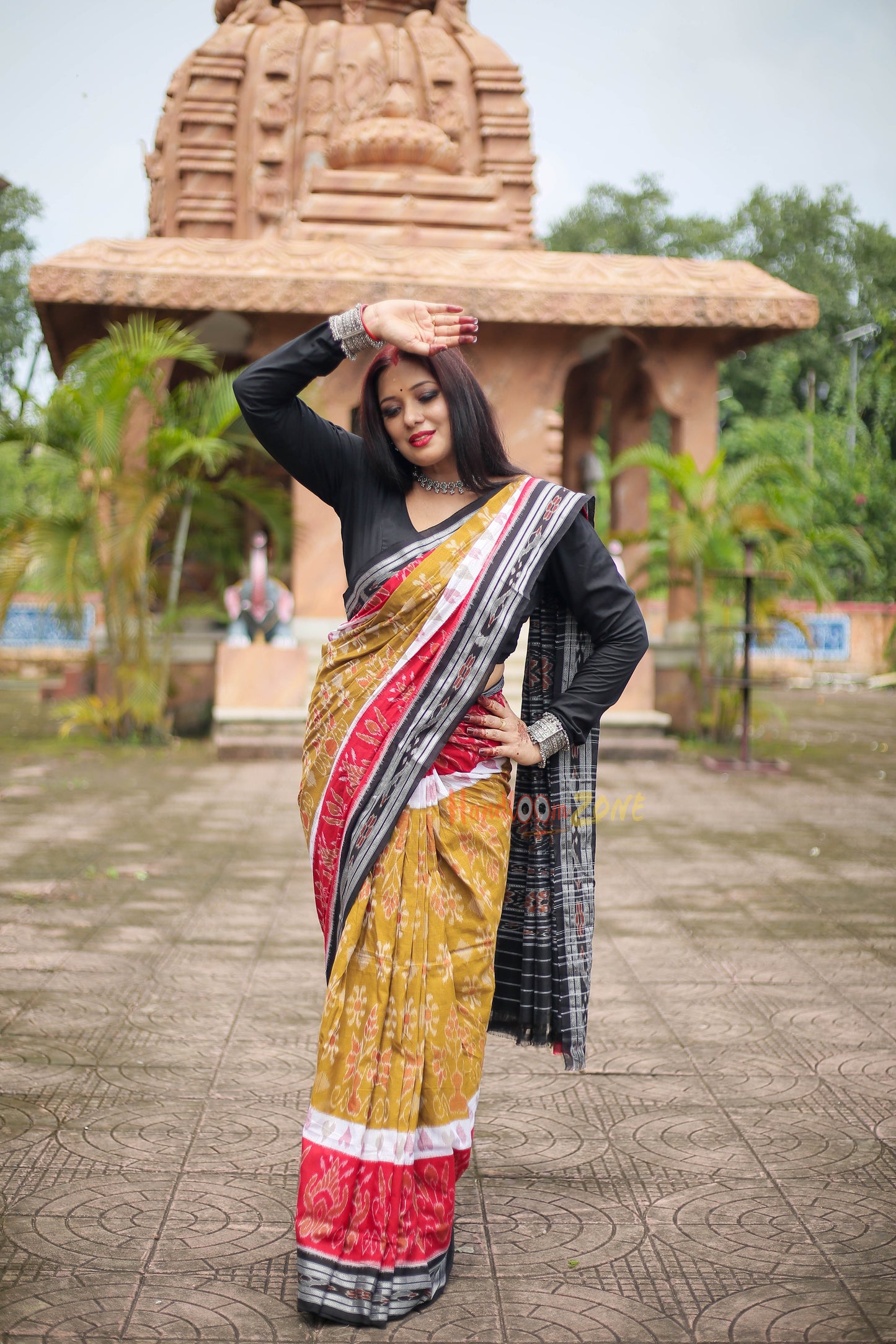 Scot flowers khandua cotton saree