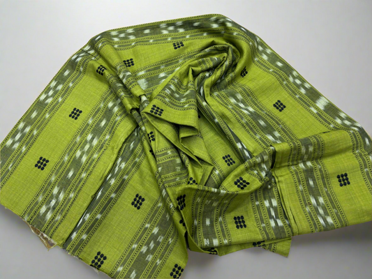Mehendi green with black ikat shalwar suit set