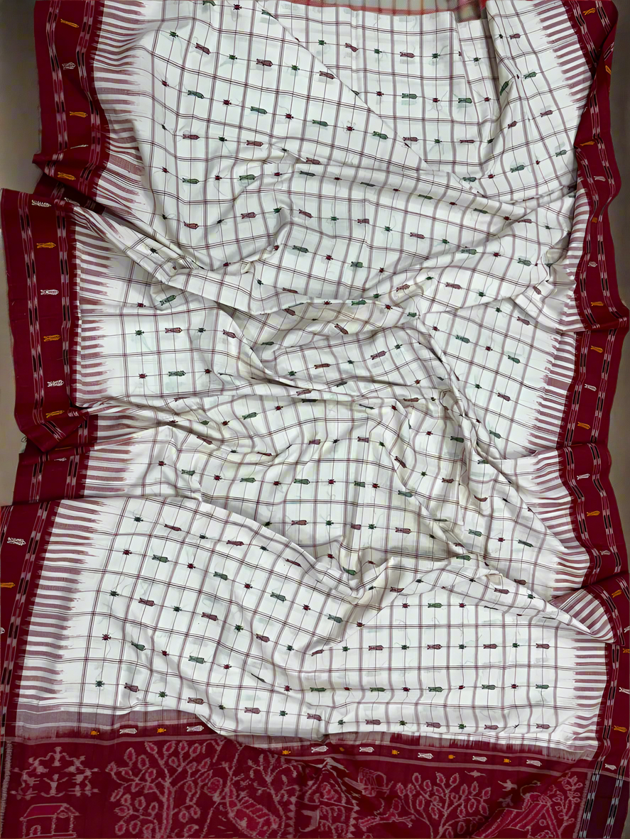 Hajari buti khandua cotton saree