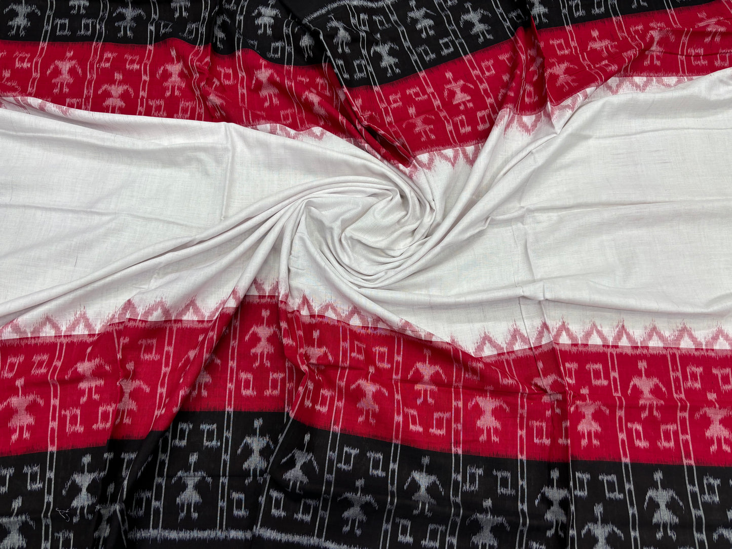 Double scot tribal khandua cotton saree