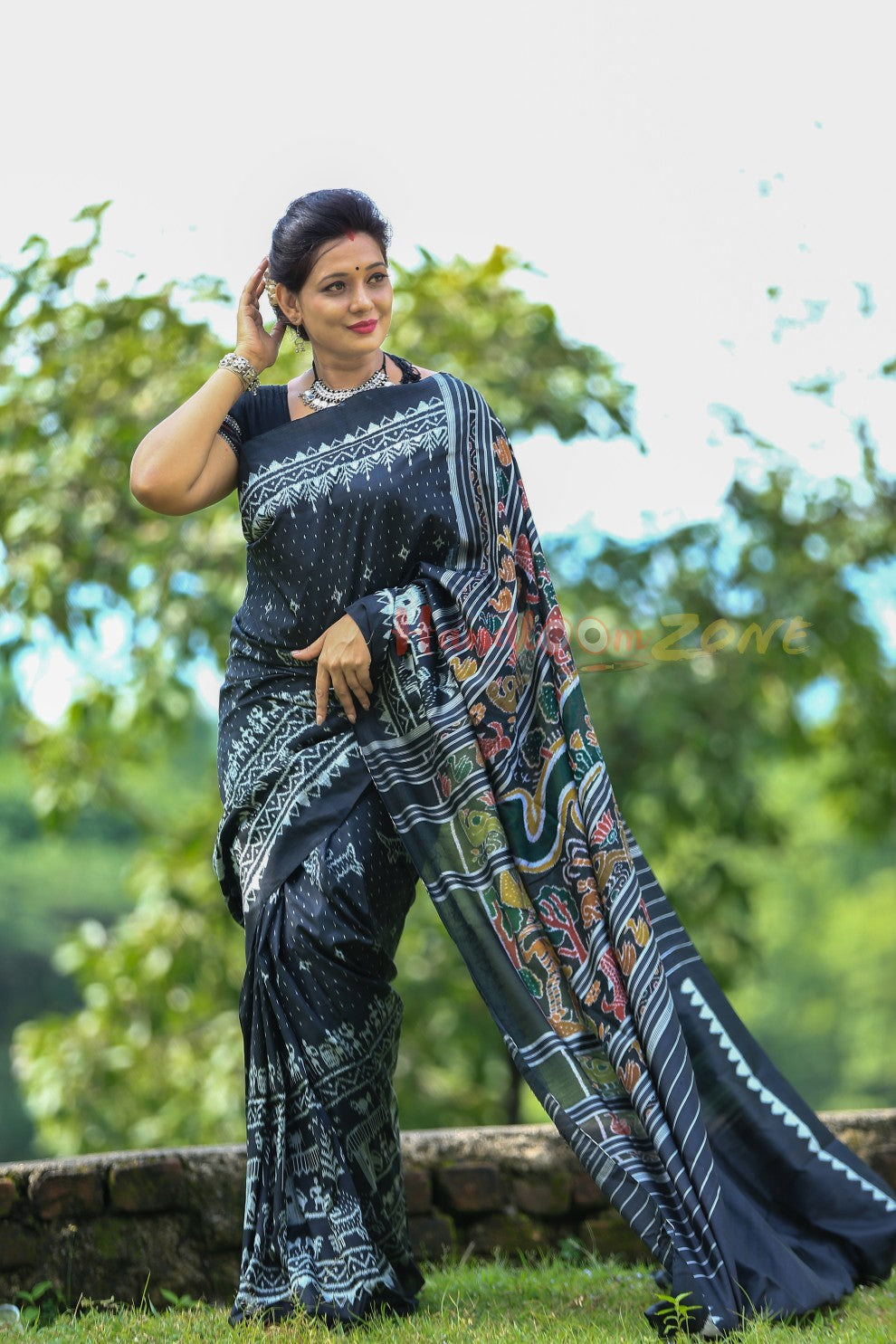Black Dimond tribal khandua silk saree