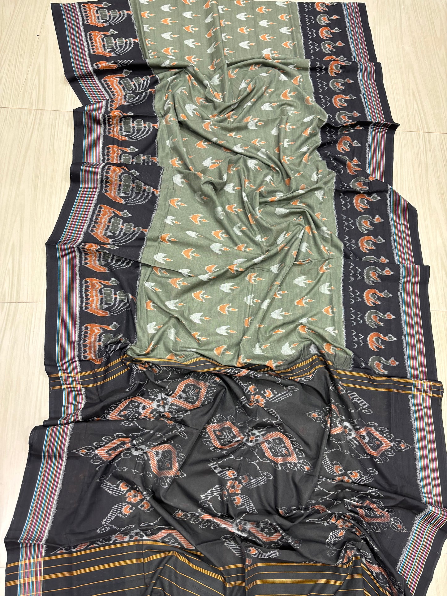 Boat Design cotton saree