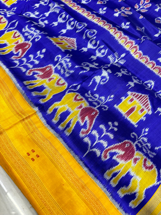 Exclusive elephant scot khandua silk saree