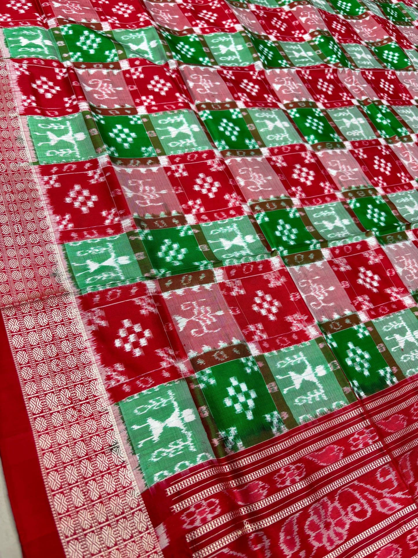 Sambalpuri body pasapali pure silk saree