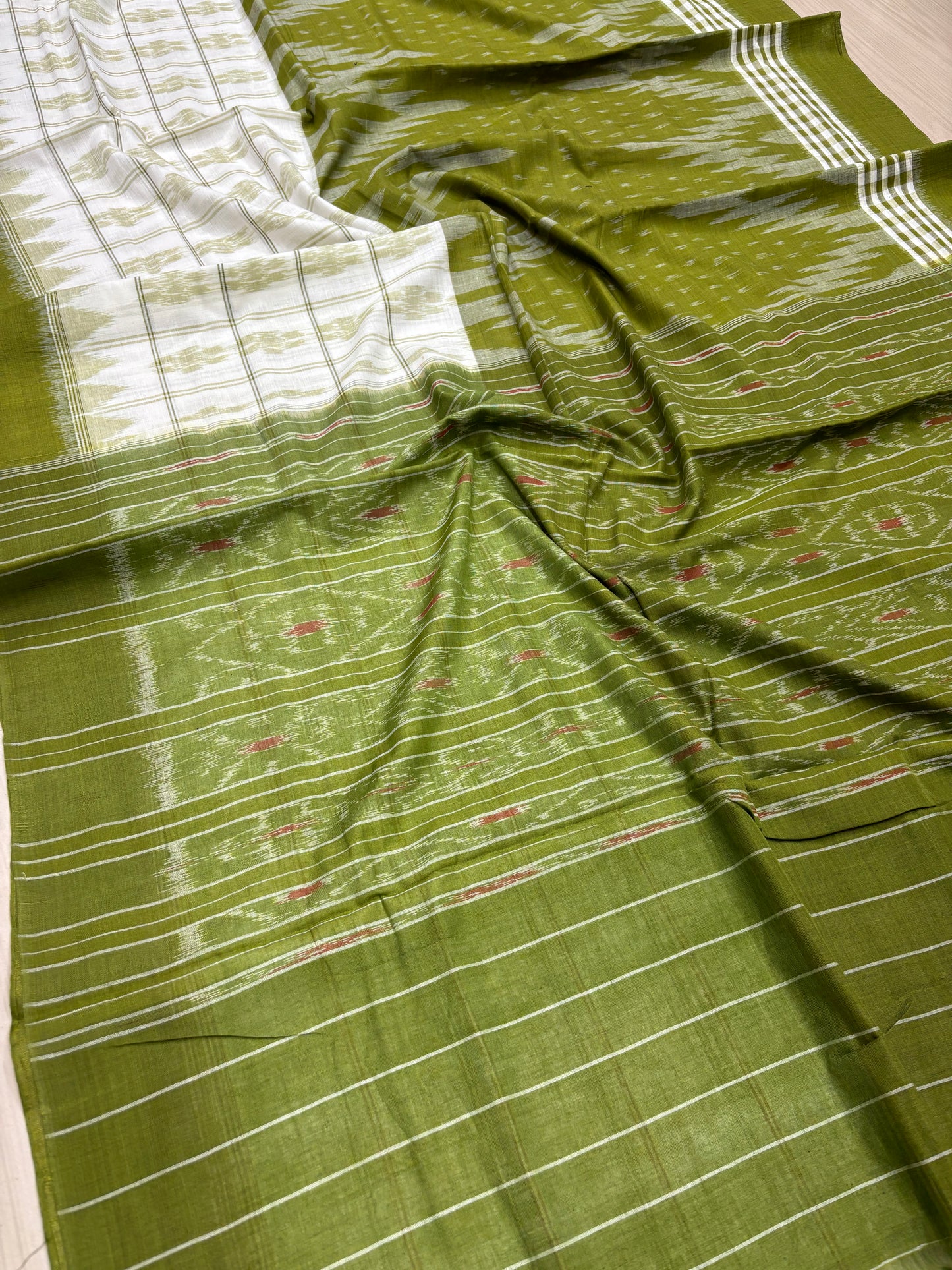 Half n half cotton saree