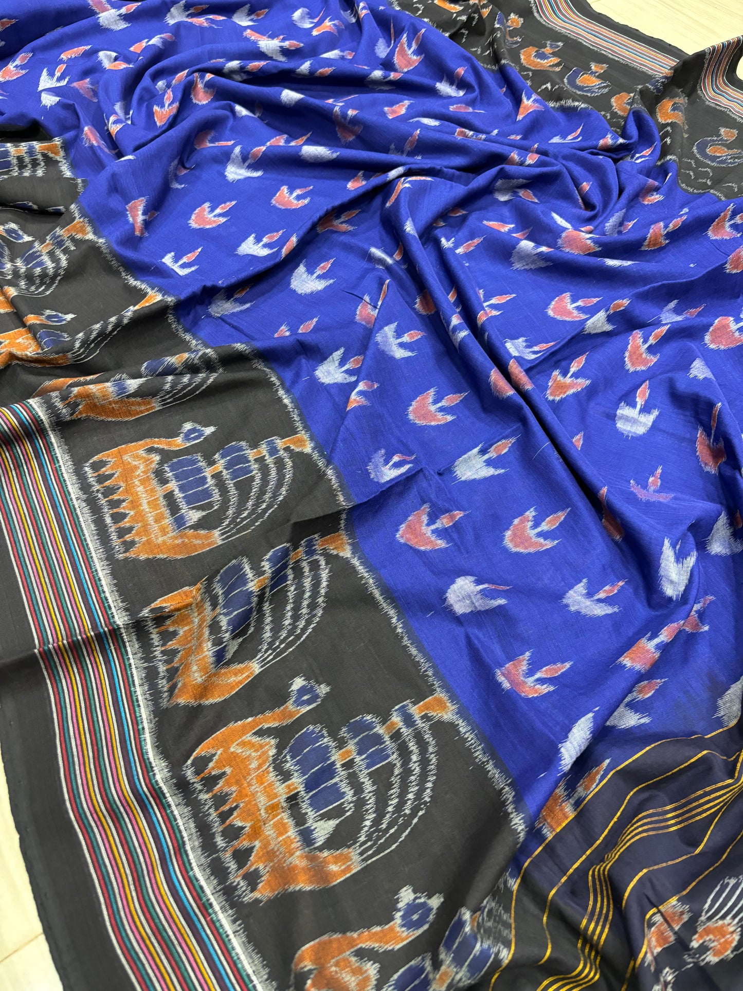 Boat Design cotton saree
