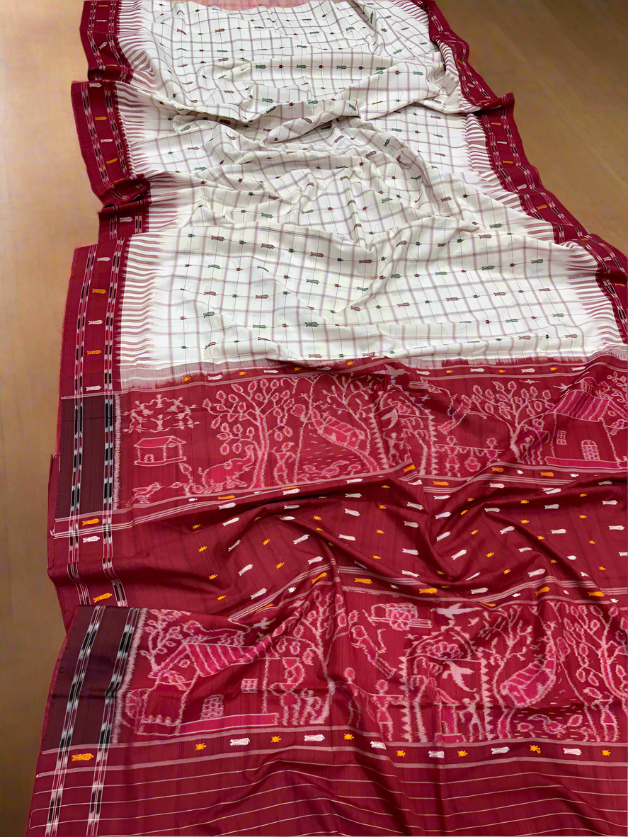 Hajari buti khandua cotton saree