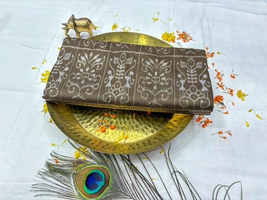 Sambalpuri half tissue with body work pure silk saree