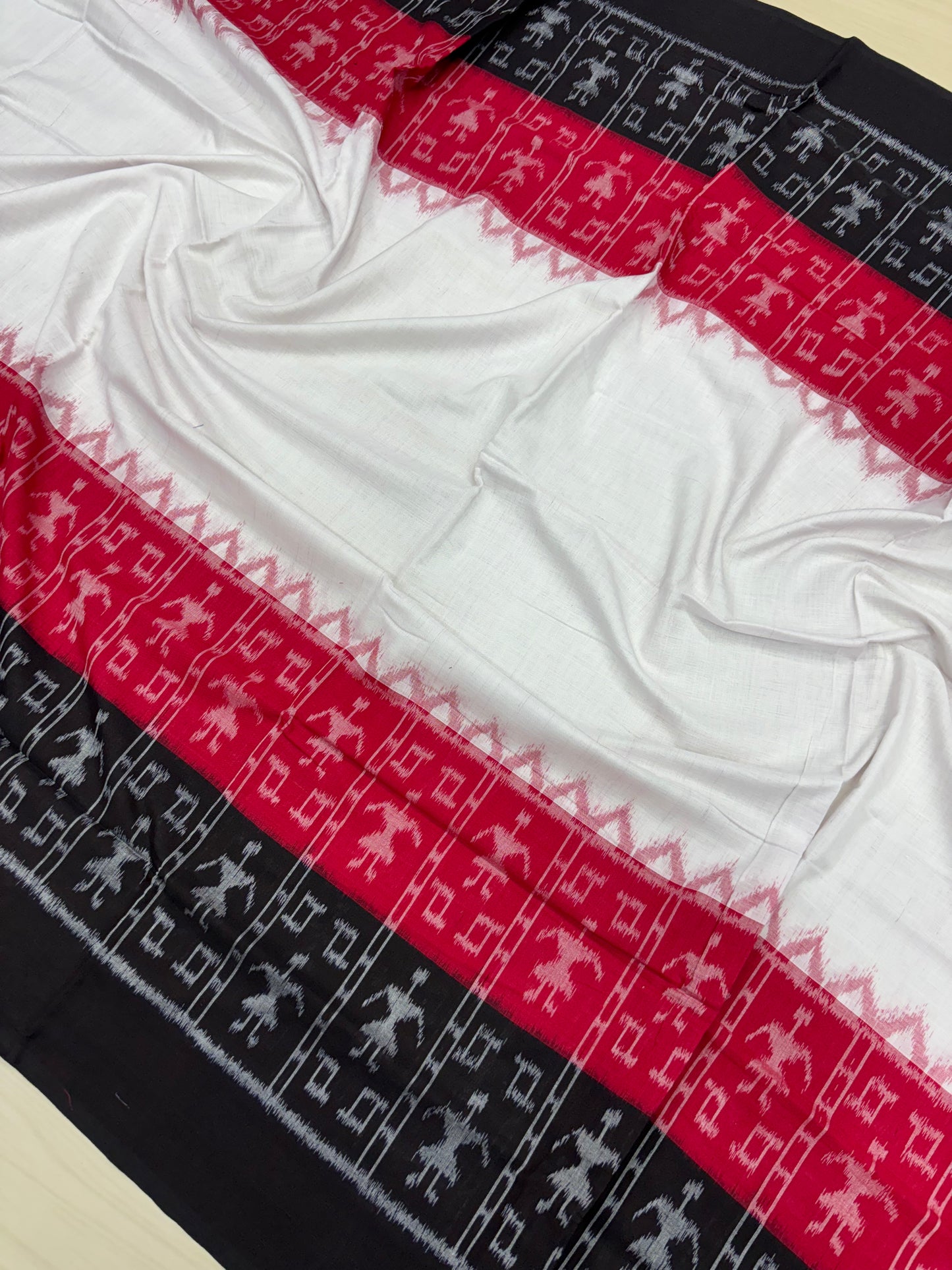 Double scot tribal khandua cotton saree