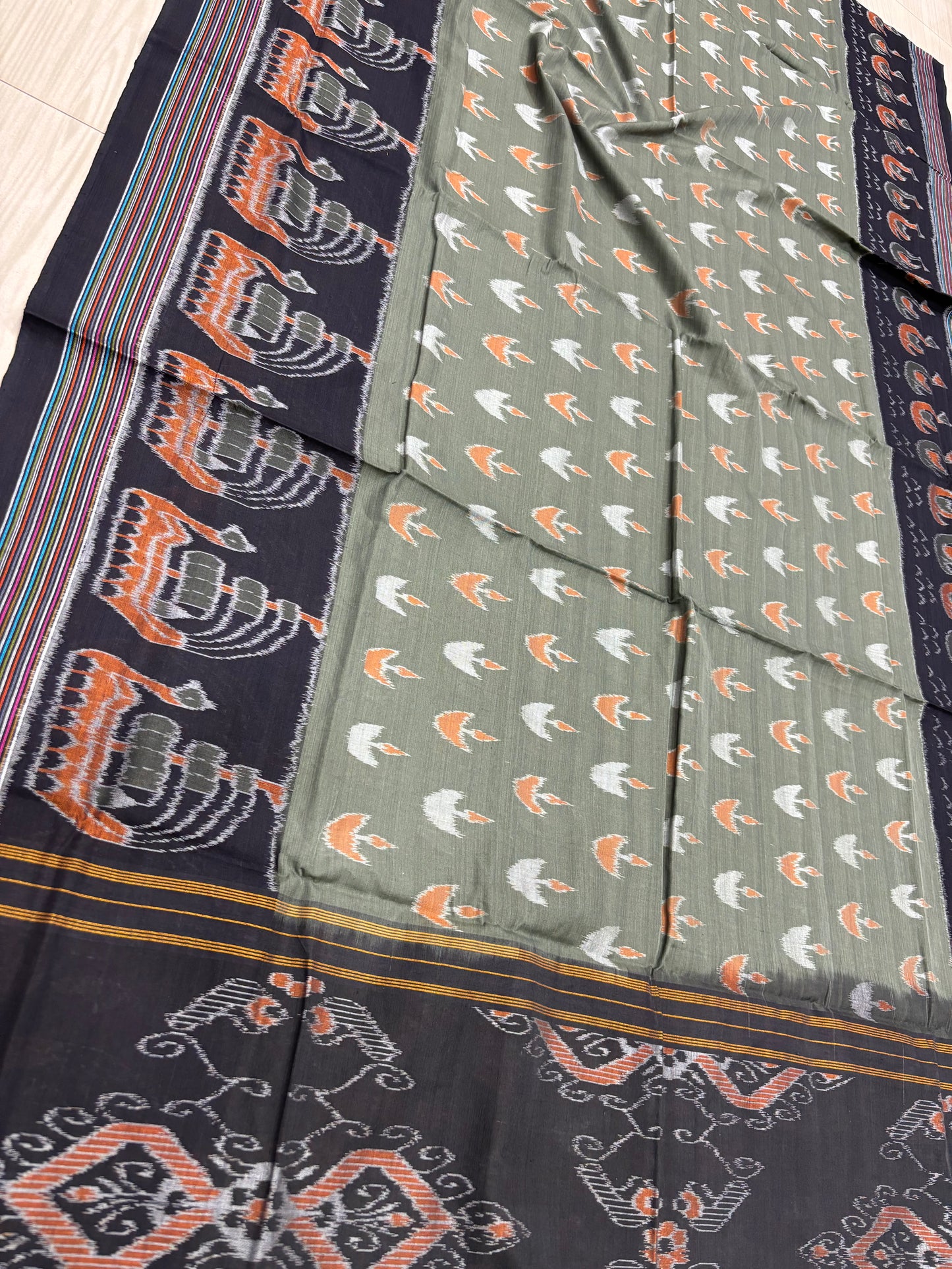 Boat Design cotton saree