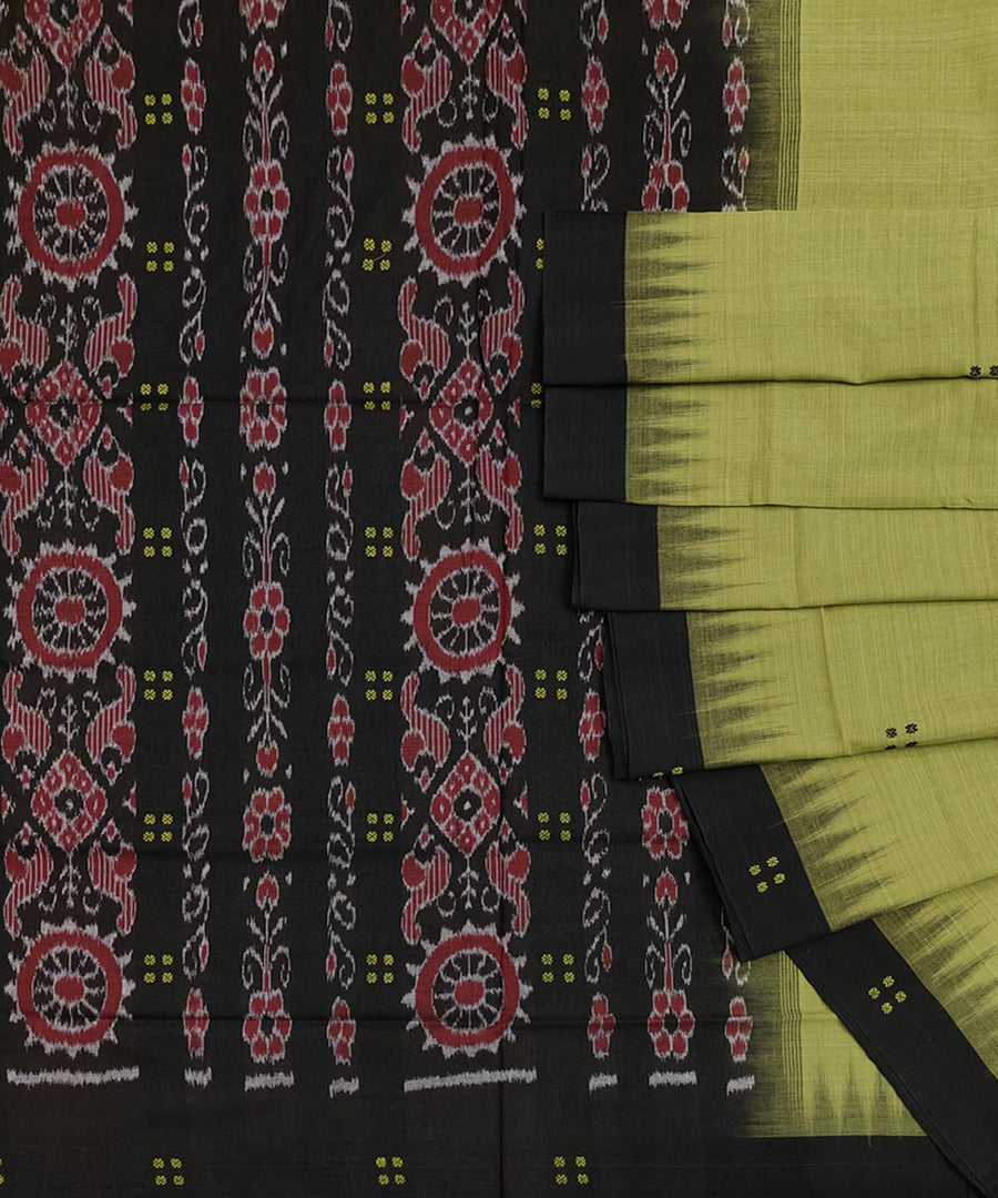 Border buti cotton saree