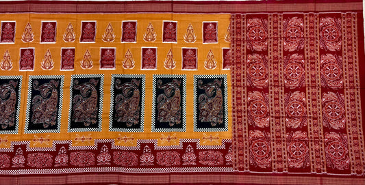 Double Ikkat with bandha Sambalpuri cotton saree