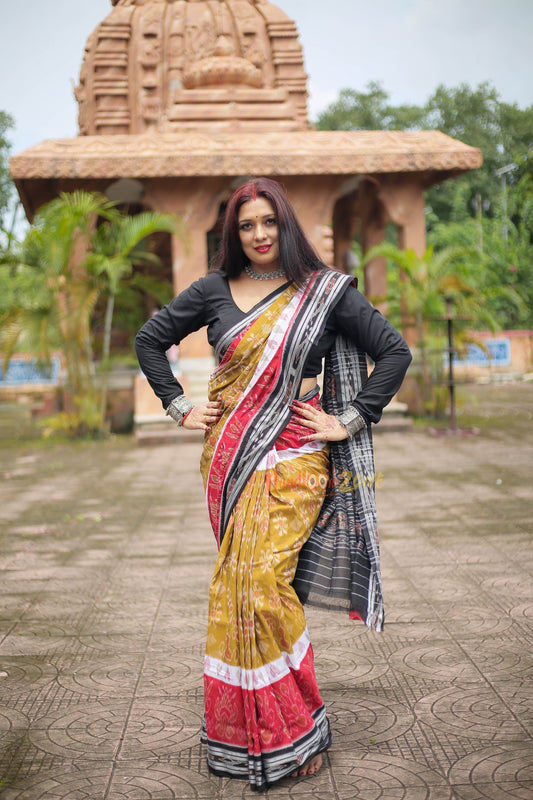 Scot flowers khandua cotton saree