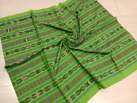 Green tree ikat fabric