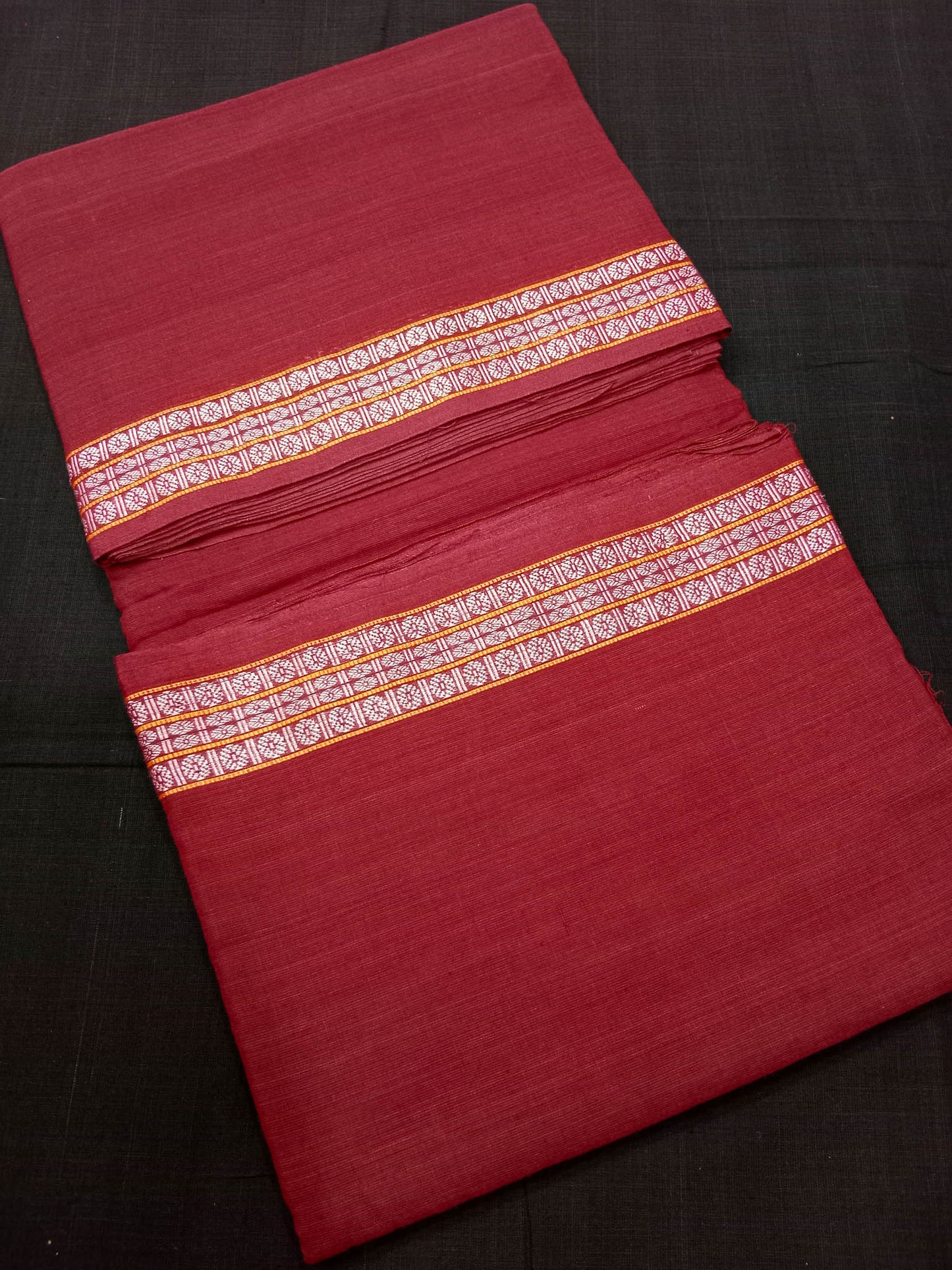 SAMBALPURI COTTON BLOUSE PIECE , MEROON COLOUR, (1 MTR.)
