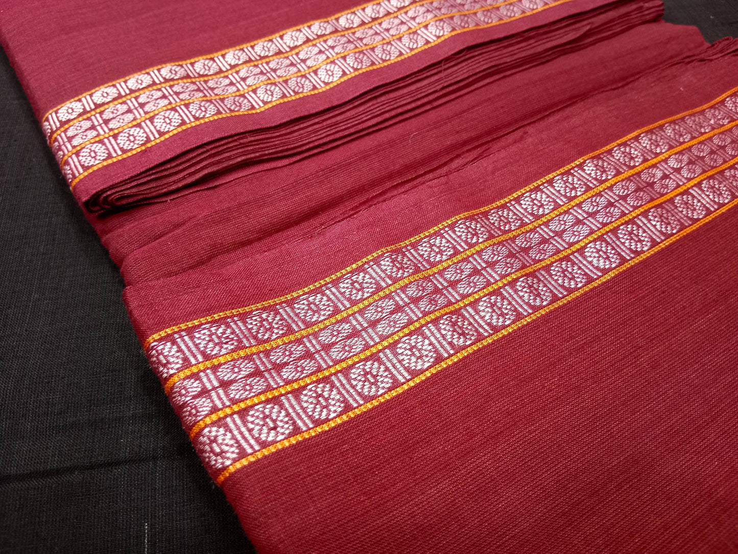 SAMBALPURI COTTON BLOUSE PIECE , MEROON COLOUR, (1 MTR.)