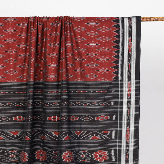 MEROON WITH BLACK BORDER BODY WORK COTTON SAREE
