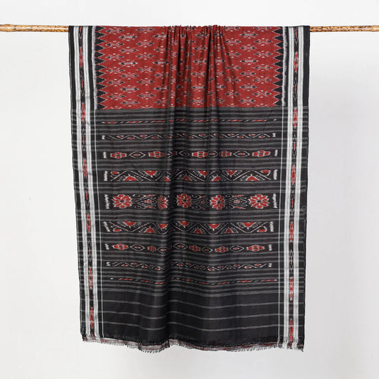 MEROON WITH BLACK BORDER BODY WORK COTTON SAREE