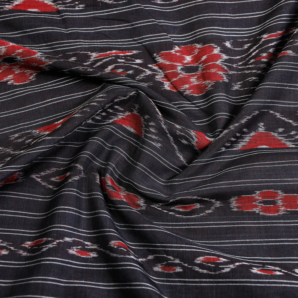 MEROON WITH BLACK BORDER BODY WORK COTTON SAREE