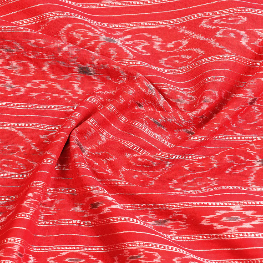 YELLOW WITH RED BORDER BIG FLOWER COTTON SAREE