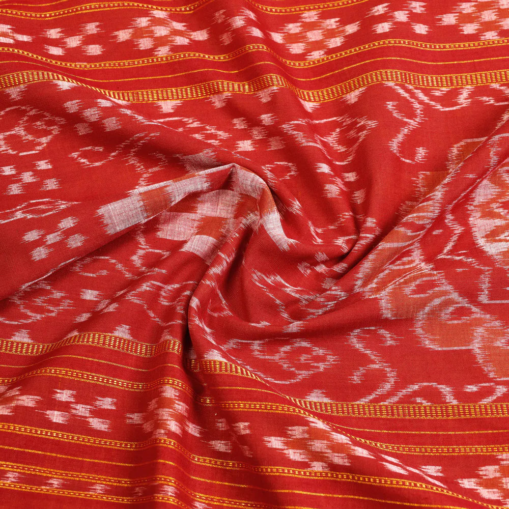 YELLOW RED BORDER PASAPALI COTTON SAREE