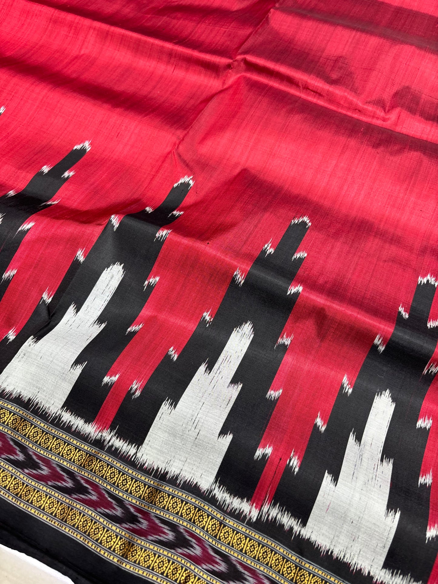 Big temple border khandua silk saree