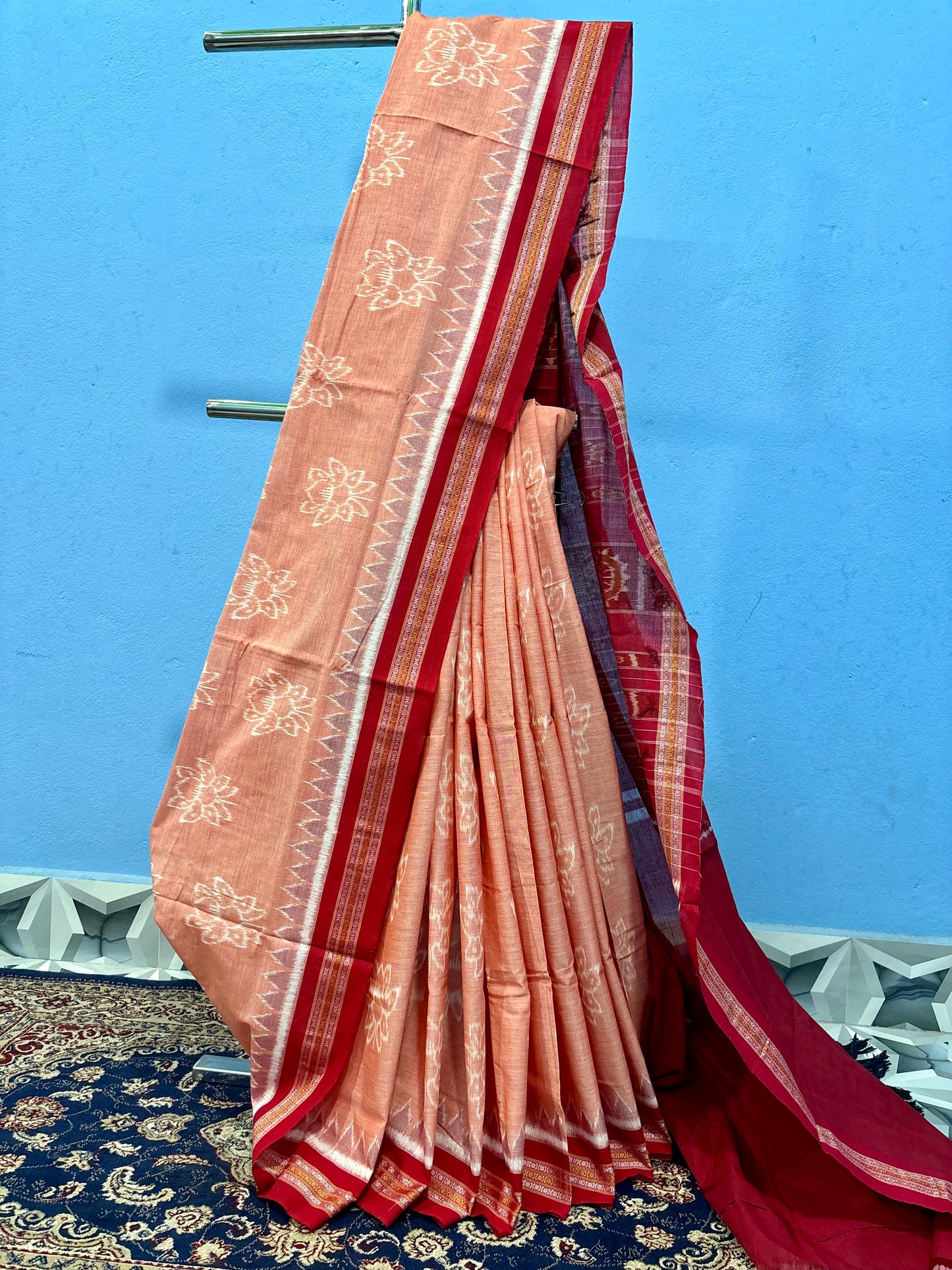 Exclusive Lotus khandua cotton saree
