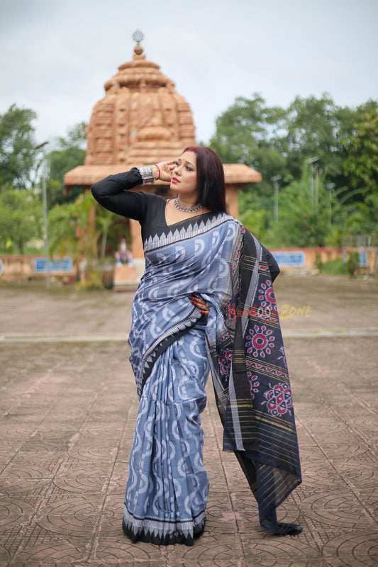 Contemporary khandua cotton saree