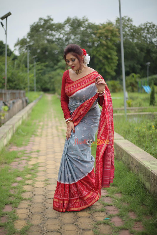 Exclusive scot tribal khandua cotton saree