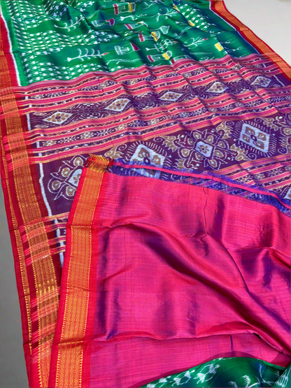 Tribal temple khandua silk saree