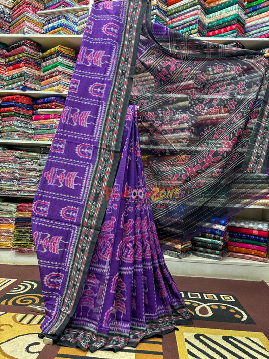 Parrot with tribal khandua cotton saree