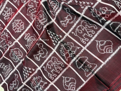 Contemporary nabakothi khandua silk saree