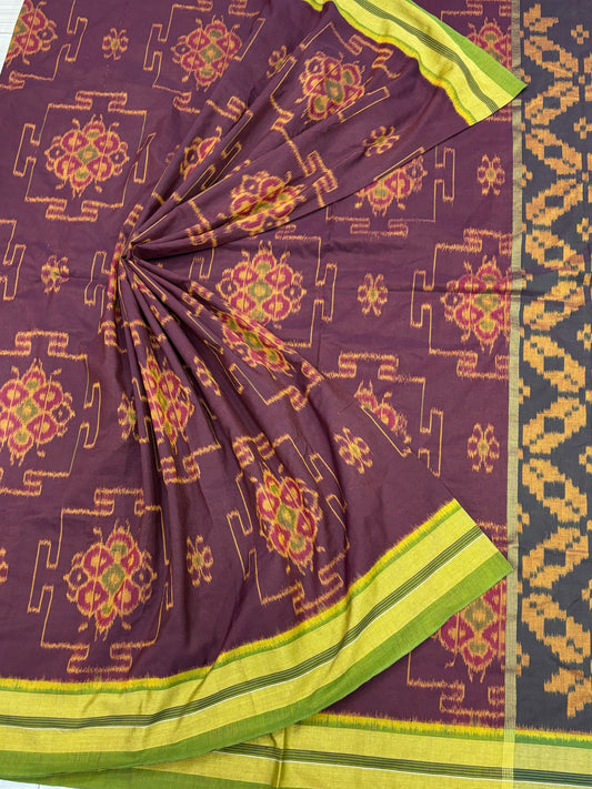 Body Swastik with mehendi cottonsaree