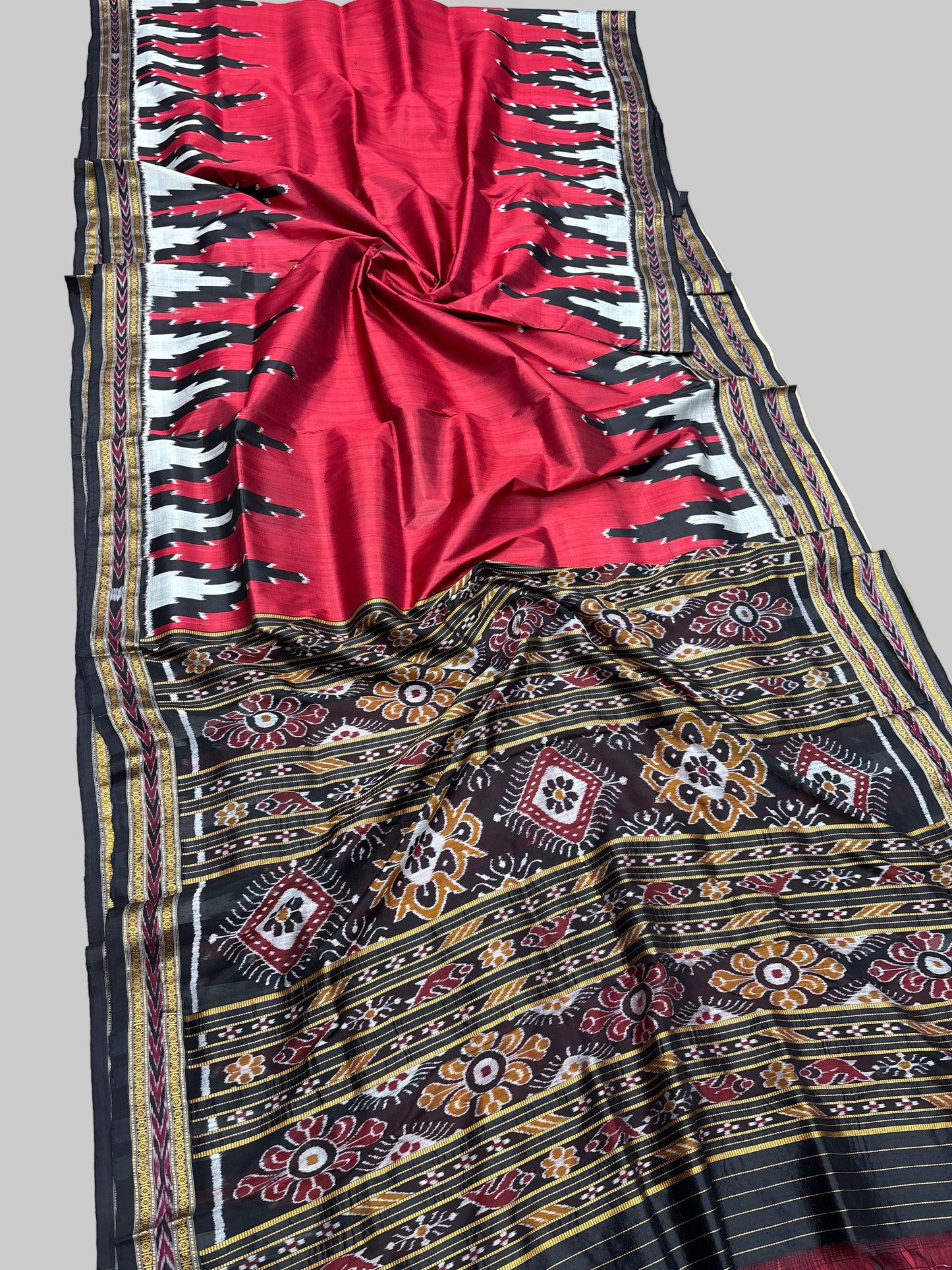 Big temple border khandua silk saree