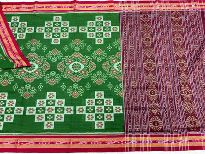 Body pasapali with flowers khandua cotton saree