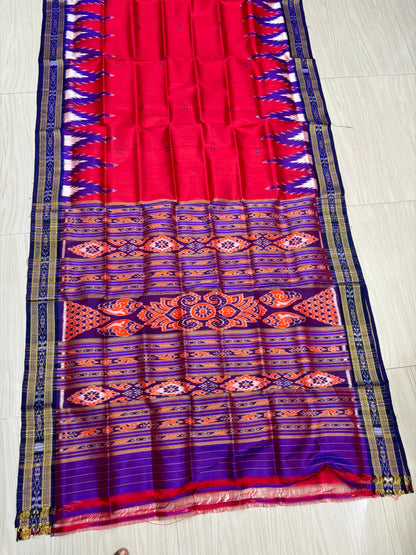 Big temple border khandua silk saree