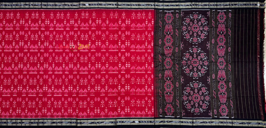 Tribal motives khandua cotton saree