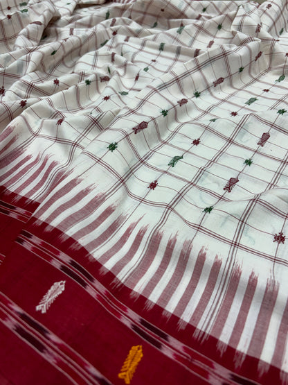 Contemporary Hajari buti cotton saree
