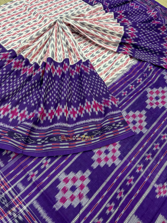 Contemporary scot khandua cotton saree