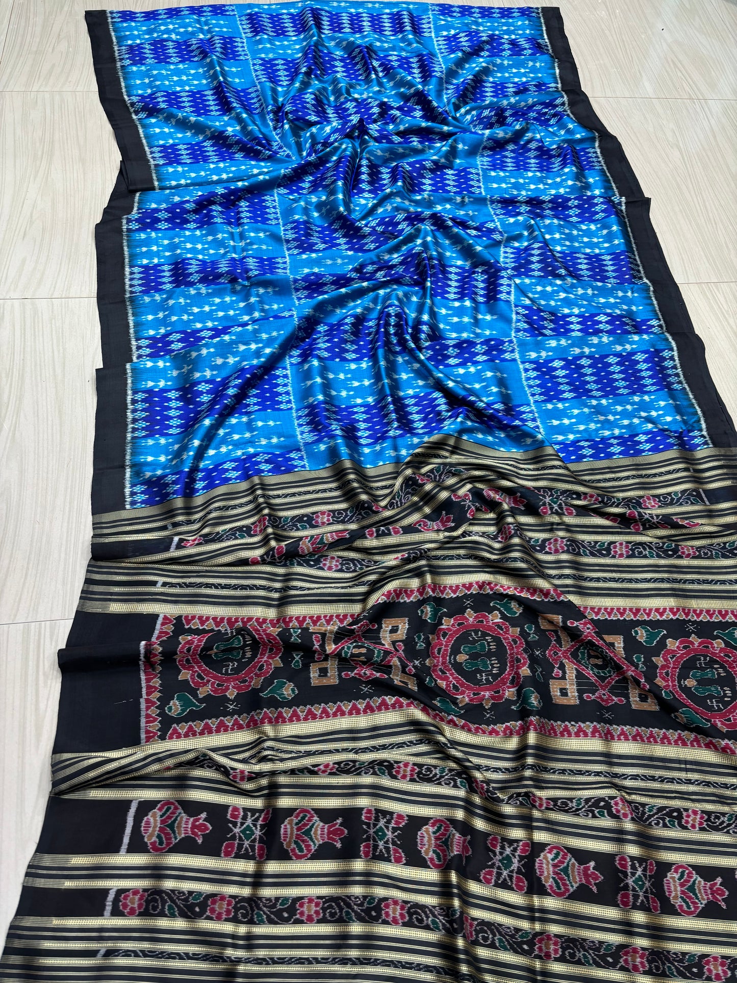 Contemporary tribal body khandua silk saree