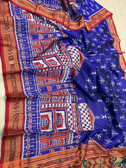 Exclusive Taj Mahal khandua silk saree