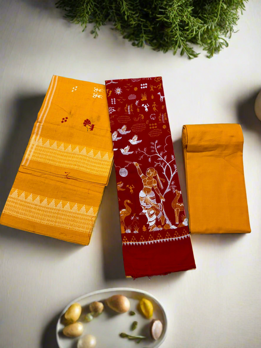 Tribal nartaki cotton suit set