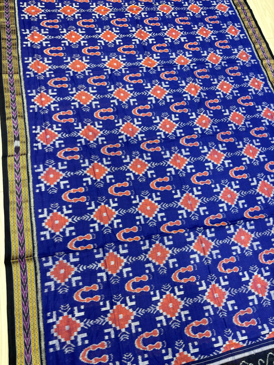 Laxmi pada with flowers khandua cotton saree